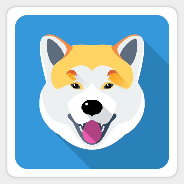 Akita Inu Japanese breed Sticker by kavalenkava